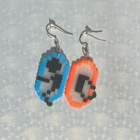Portal Earrings | Handmade Mini Perler Earrings - Picture 2 of 2